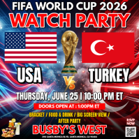 FIFA World Cup 2026: USA vs Türkiye Ultimate Watch Party Instagram Post template