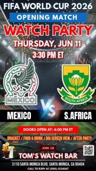 FIFA World Cup 2026 Opening Match Watch Party | Mexico vs South Africa Instagram Story template