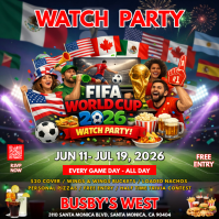 FIFA World Cup 2026 Watch Party  Instagram Post template