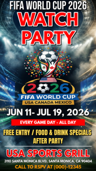 FIFA World Cup 2026 Watch Party Instagram Story Instagram-Story template