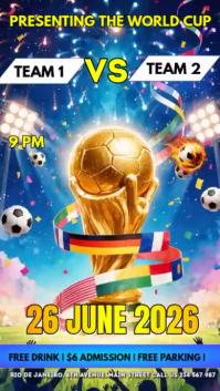 FIFA World Cup 2026 Watch Party Invitation Instagram Story template