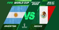 FIFA World Cup ARGENTINA VS MEXICO Facebook Event Cover template