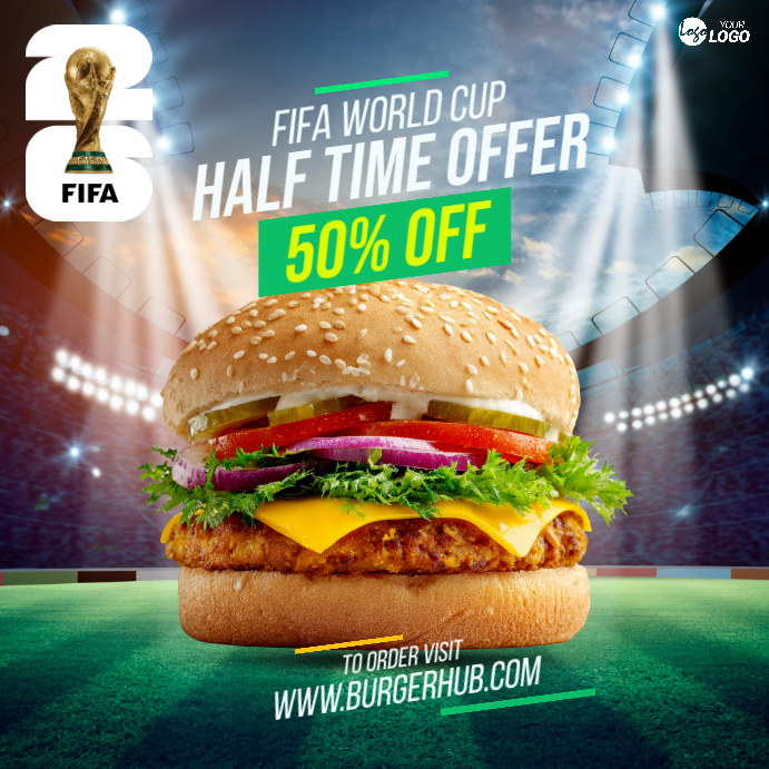 Modèle Fifa World Cup Half-time Offer | PosterMyWall