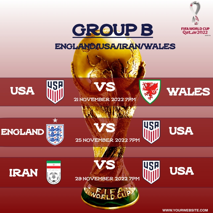 FIFA WORLD CUP GROUP 2022 (1) Template | PosterMyWall