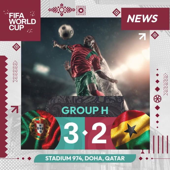 Fifa World Cup Match Score Post Template PosterMyWall fifa-world-cup-match-score-post-template-postermywall
