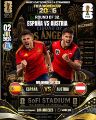 Black FIFA World Cup Matchday Instagram Portrait Template