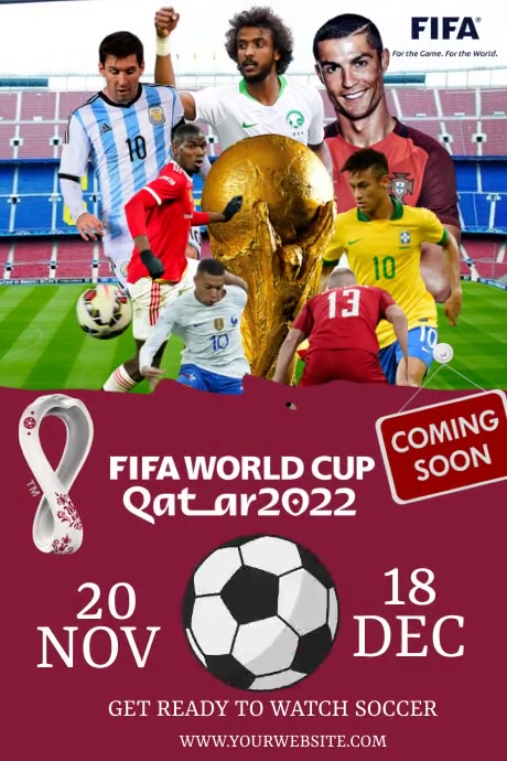 FIFA WORLD CUP QATAR 2022 ANIMATION POSTER Template | PosterMyWall