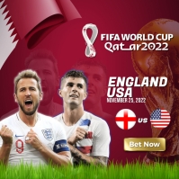 FIFA World Cup Qatar 2022 England Vs Usa 2 Template PosterMyWall fifa-world-cup-qatar-2022-england-vs-usa-2-template-postermywall