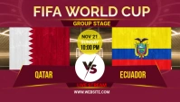 FIFA World Cup Qatar 2022 Group Stage Match En-tête de blog template
