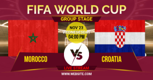 FIFA World Cup Qatar 2022 Group Stage Match Обложка мероприятия для Facebook template