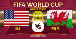 FIFA World Cup Qatar 2022 Group Stage Match Couverture d'événement Facebook template