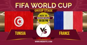 FIFA World Cup Qatar 2022 Group Stage Match Facebook begivenhed cover template