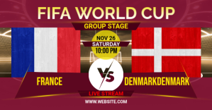 FIFA World Cup Qatar 2022 Group Stage Match Facebook 活动封面 template