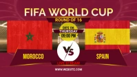 FIFA World Cup Qatar 2022 Round of 16 Match En-tête de blog template