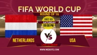 FIFA World Cup Qatar 2022 Round of 16 Match ส่วนหัวบล็อก template