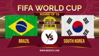 FIFA World Cup Qatar 2022 Round of 16 Match En-tête de blog template