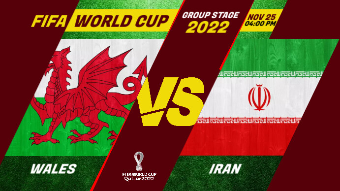 FIFA World Cup WALES VS IRAN ตัวอย่างภาพบน YouTube template