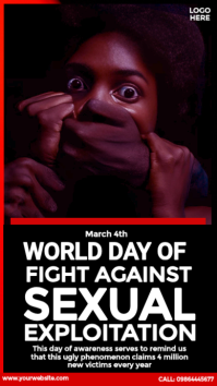 Fight Against Sexual Exploitation Instagram Story template