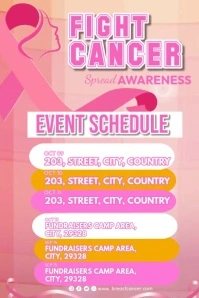 Fight Cancer Special Awareness Poster template
