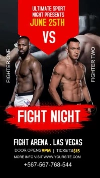 fight night Digital Display (9:16) template