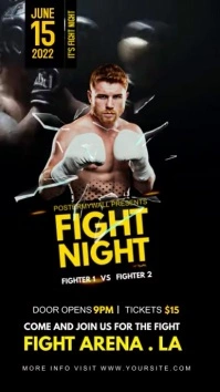 fight night Digital Display (9:16) template