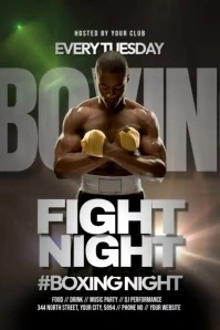 Fight Night Póster template