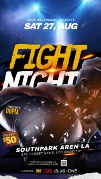 fight night Instagram Story template
