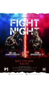 Fight Night Ad Social Media Template Historia de Instagram