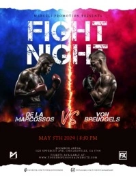 Fight Night Event Flyer Template Video Ad