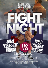Fight Card Poster Example Free Customizable Fight Poster Templates | PosterMyWall