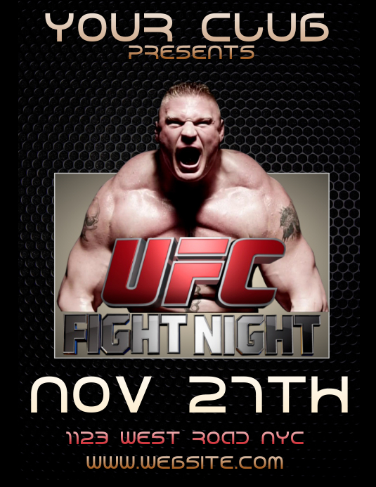 FIGHT NIGHT FLYER POSTER TEMPLATE PosterMyWall
