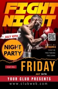 fight night friday night party Tabloïd template