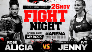 Fight night MMA boxing UFC match event invitation Facebook event Encabezado de blog template