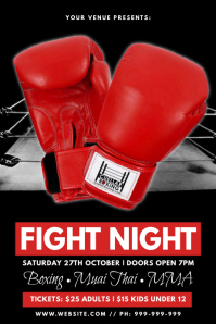 Fight Card Poster Example Free Customizable Fight Poster Templates | PosterMyWall