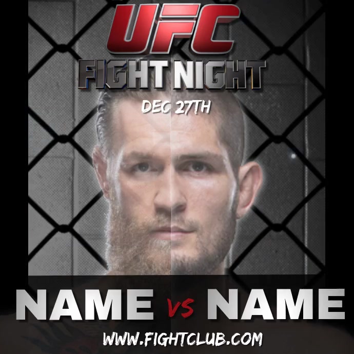 Copy of FIGHT NIGHT POSTER FLYER TEMPLATE PosterMyWall