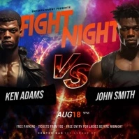 Fight Night Video Promotion template Instagram Post