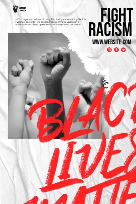 Fight Racism Image Fight Racism Template | PosterMyWall
