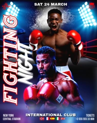 Fighting Night Poster Póster/Tablero template