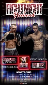 fightnight fight night instagram story post template