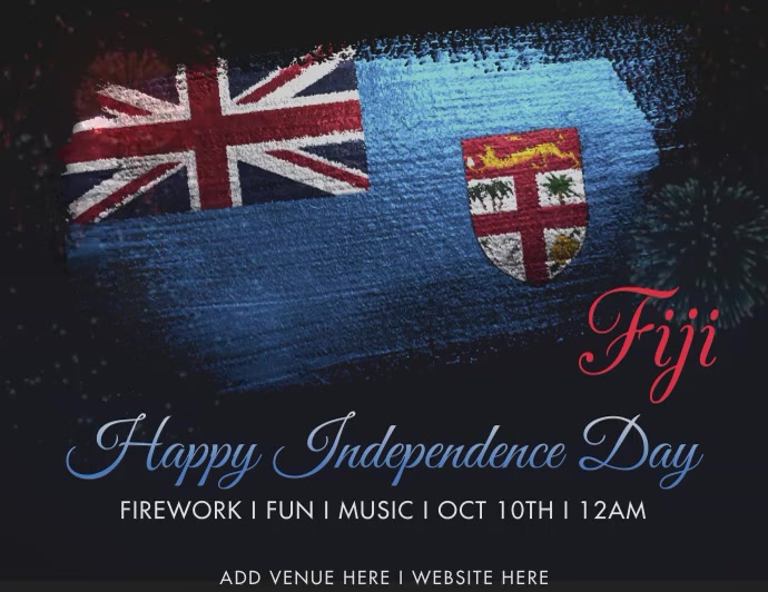 Fiji Independence Day Template Ulotka (US Letter)