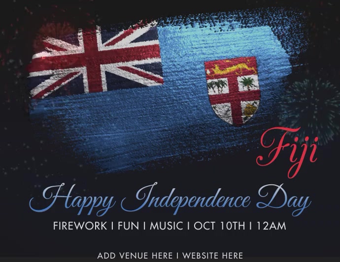 Fiji Independence Day Template ใบปลิว (US Letter)