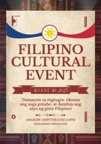 Filipino Cultural Event A4 template