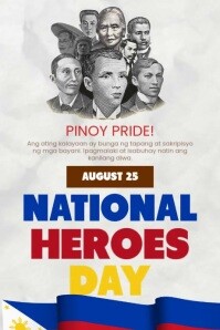 Filipino National Heroes Day Poster template