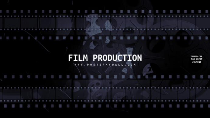 Film Movie Maker Youtube Channel Art Banner Coverfoto til YouTube-kanal template