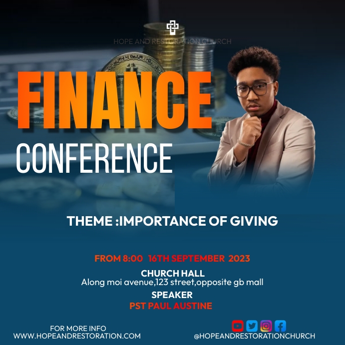 Fimamce conference Template | PosterMyWall