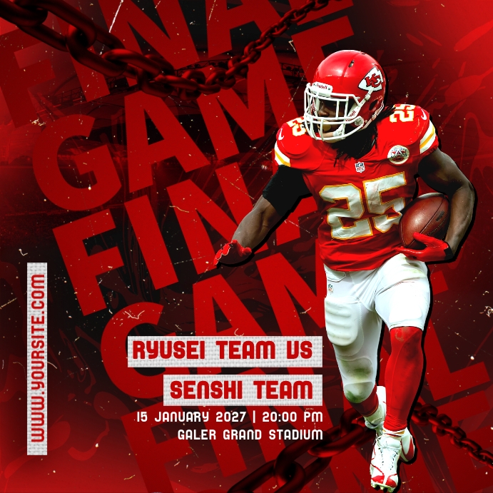 Final Game Tournament Ads Instagram Post template