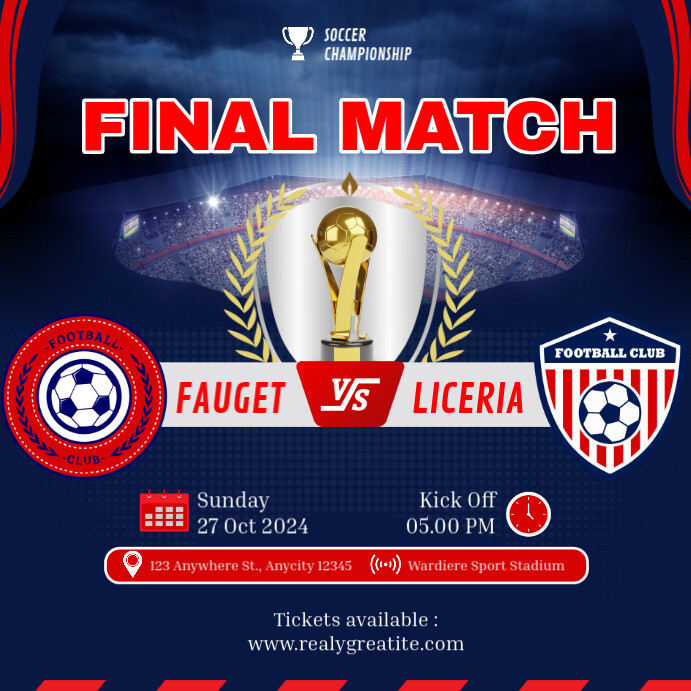 Copy of Final Match | PosterMyWall