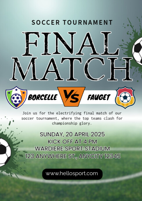 Final Match Template | PosterMyWall