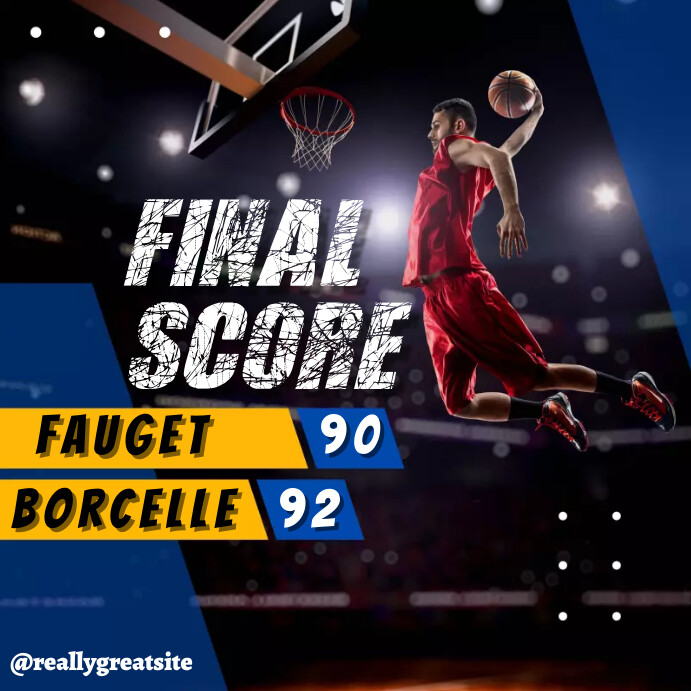 Final Score Basketball Template | PosterMyWall