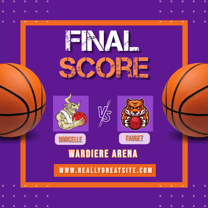 Plantilla de Final Score Basketball PosterMyWall